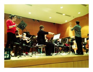 Conducting the Contemporary Music Ensemble (CME).